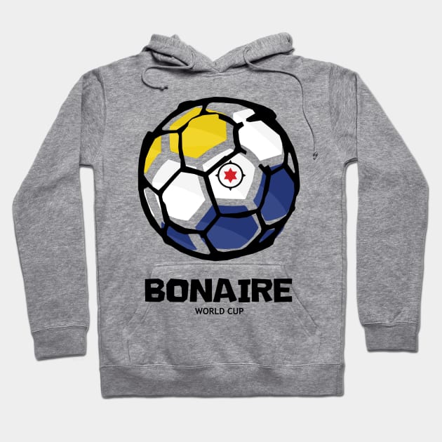 Bonaire Football Country Flag Hoodie by KewaleeTee